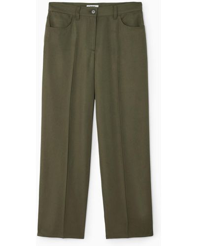 COS Fluid Straight-leg Pants - Green