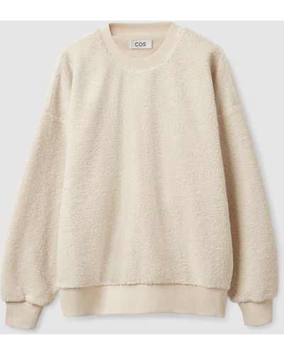 COS Oversized Teddy Sweater - Natural