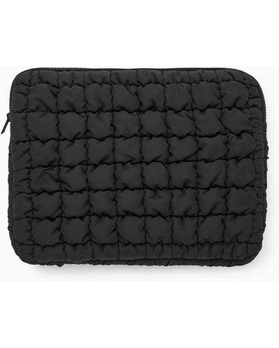 COS Quilted Laptop Case - Black