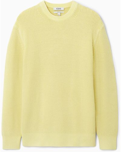 COS Stone-washed Knitted Jumper - Yellow