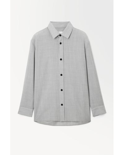 COS The Tailored Wool Shirt - Grey