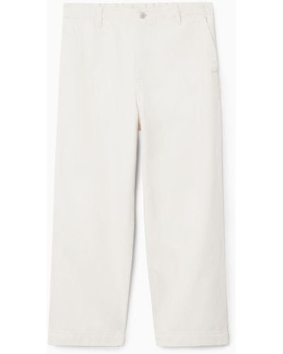 COS Diem Jeans - Straight/cropped - White