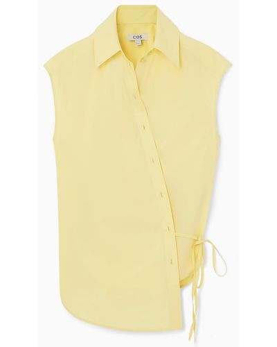 COS Ärmelloses Oversized-hemd Mit Wickelpartie - Gelb