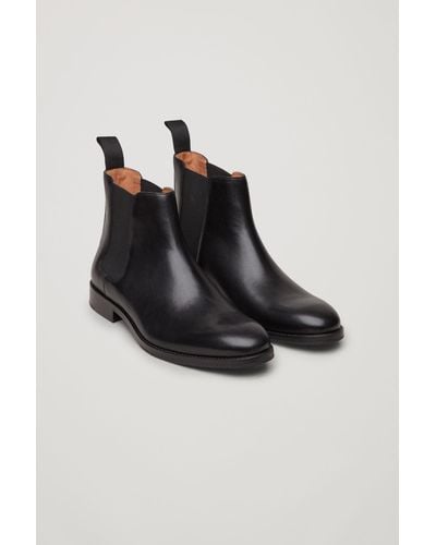 COS Leather Chelsea Boots - Black