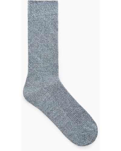 COS Ribbed Socks - Grey