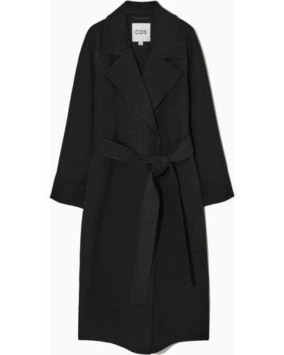 COS Belted Padded Shell Down Coat - Black