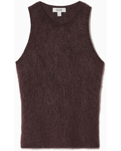 COS Knitted Mohair Vest - Purple