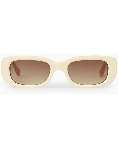 COS The Rectangle Acetate Sunglasses - White