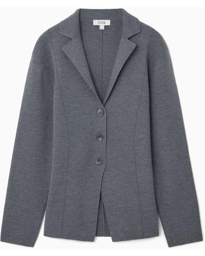 COS Knitted Waisted Blazer - Gray