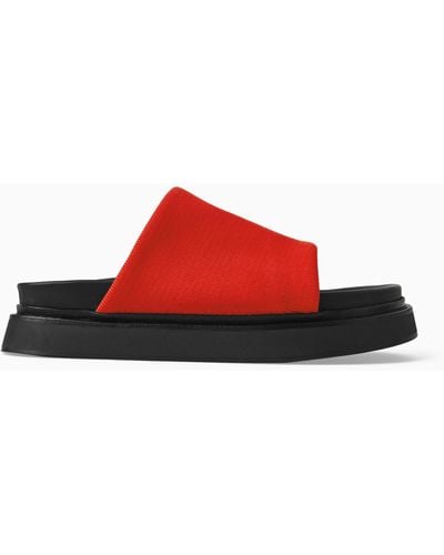 COS Knitted Slides - Red