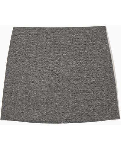 COS Wool-jacquard Mini Skirt - Grey