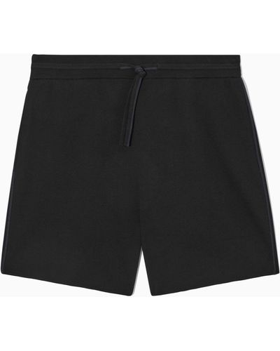 COS Minimal Knitted Shorts - Black