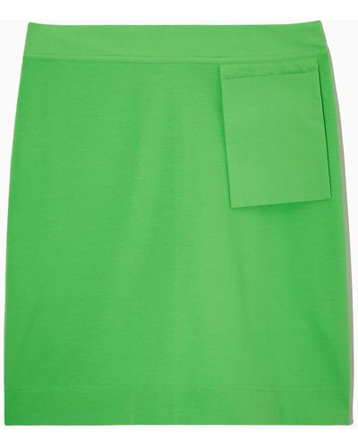 COS Jersey Mini Skirt - Green