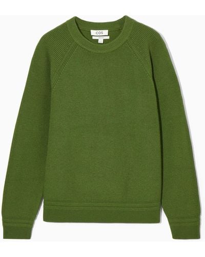 COS Crew-neck Wool Jumper - Green