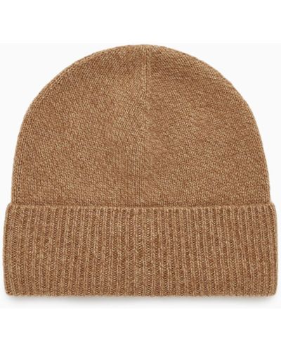 COS Pure Cashmere Beanie - Natural