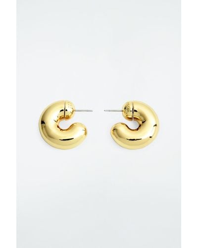 COS Chunky Hoop Earrings - Metallic