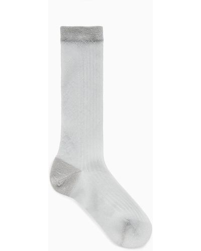 COS Dünne Gerippte Socken - Weiß