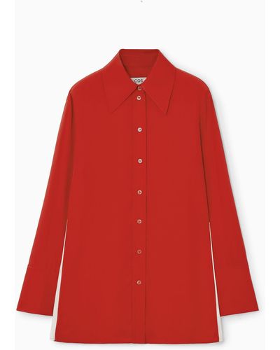 COS Side-stripe Shirt - Red