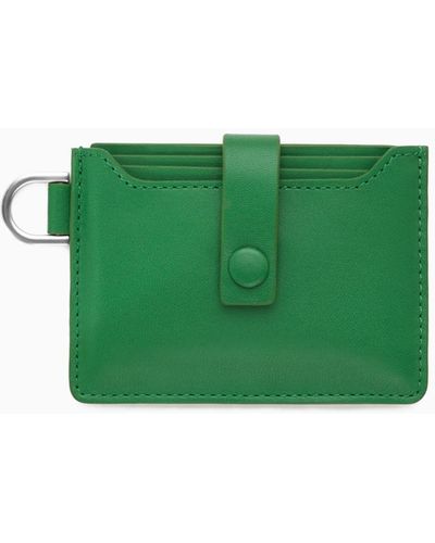 COS D-ring Leather Cardholder - Green