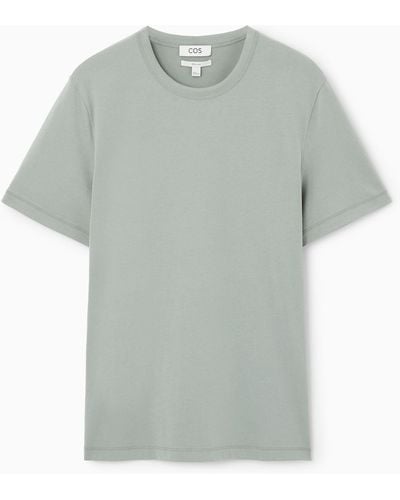 COS Regular-fit Mid-weight Brushed T-shirt - Green