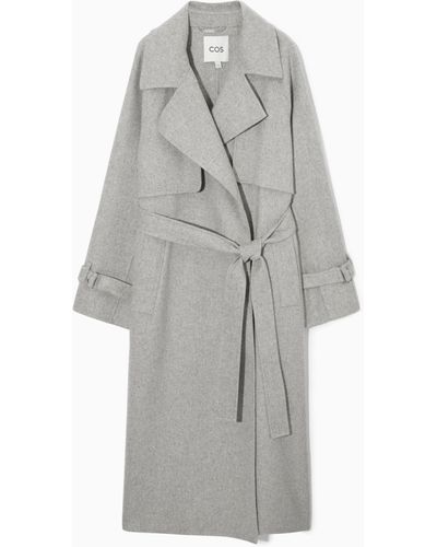 COS Double-faced Wool Trench Coat - Grey