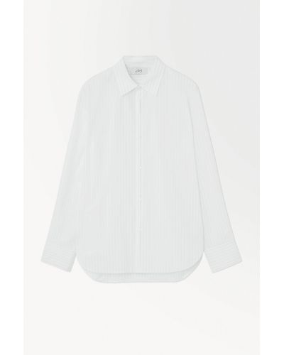 COS The Pinstriped Shirt - White
