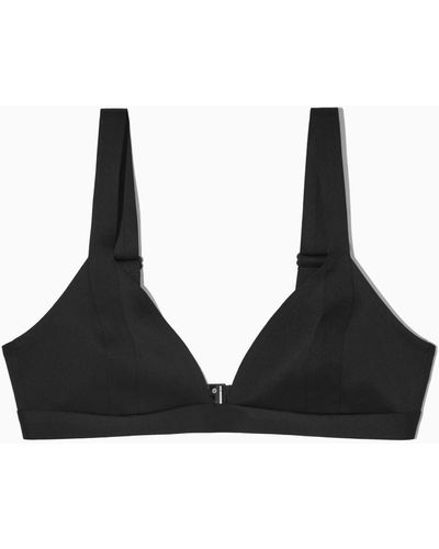 COS Plunge Triangle Bikini Top - Black
