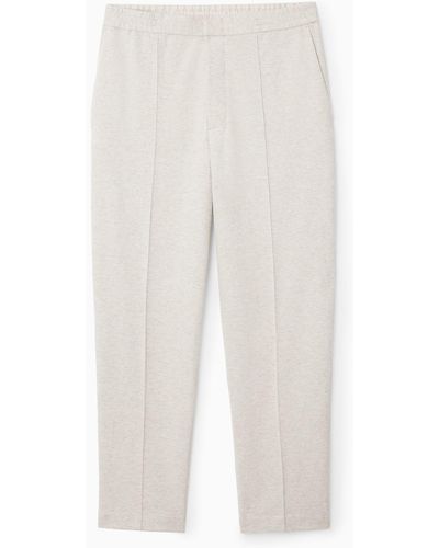COS Pintucked Pull-on Jersey Pants - White