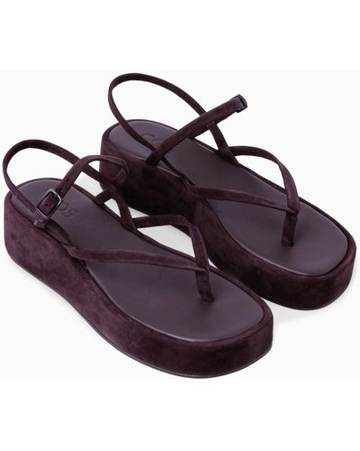 COS Strappy Platform Sandals - Purple