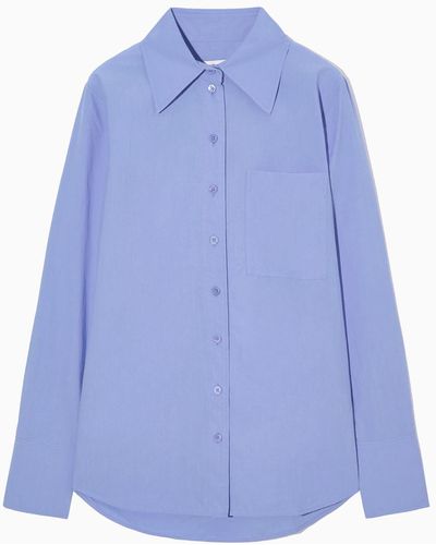 COS Oversized Tailored Shirt - Blue