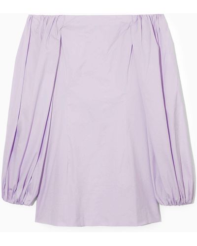 COS Off-the-shoulder Mini Dress - Purple