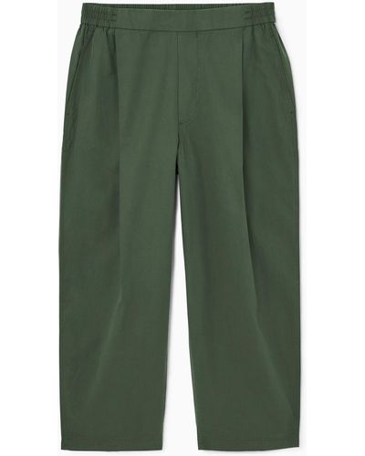 COS Wide-leg Elasticated Pants - Green