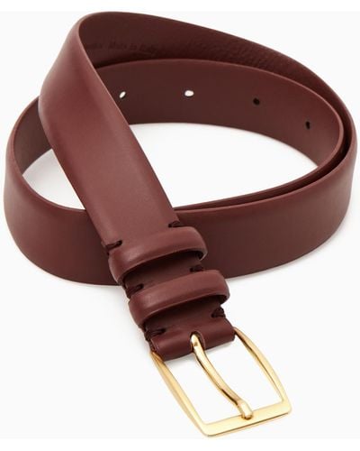 COS Classic Leather Belt - Brown