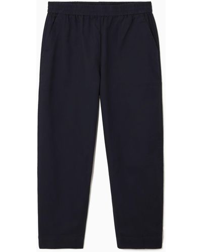 COS Elasticated Twill Pants - Blue