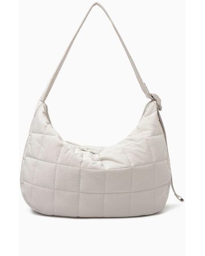 COS Quilted Messenger - Ripstop - White