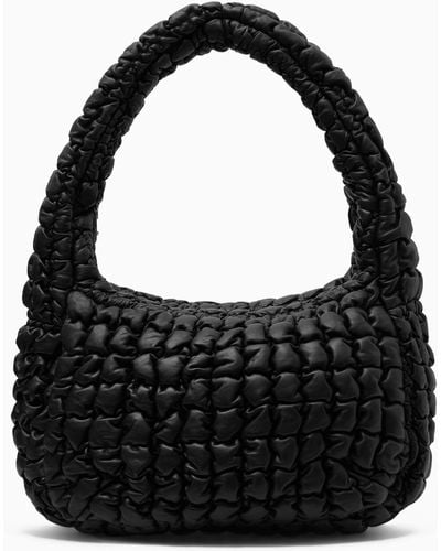 COS Quilted Oversized Crossbody Bag - Leather - Black