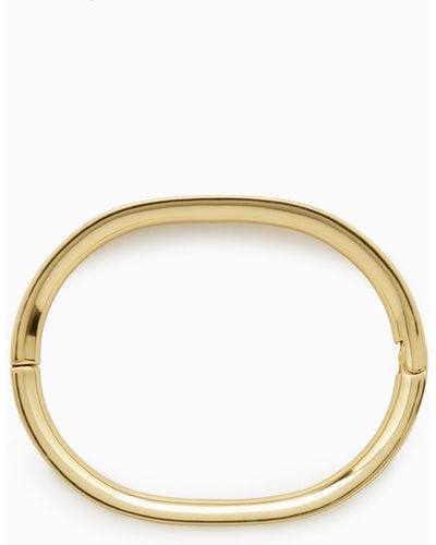 COS Recycled Brass Hinged Bangle - White