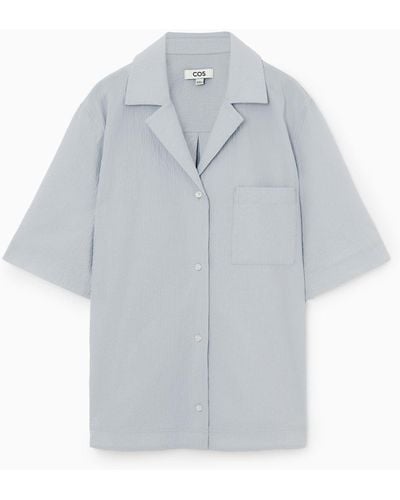 COS Seersucker Shirt - Gray