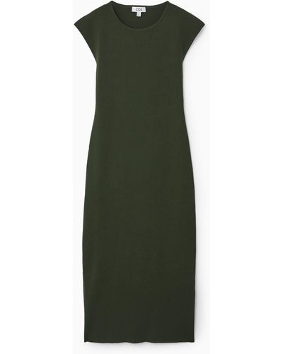 COS Open-back Knitted Midi Dress - Green