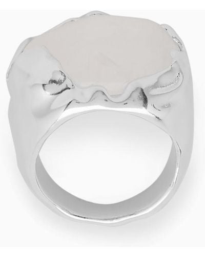 COS Semi-precious Stone Ring - White