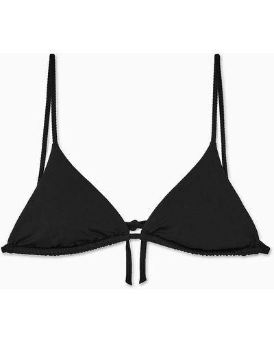 COS Triangle Bikini Top - Black