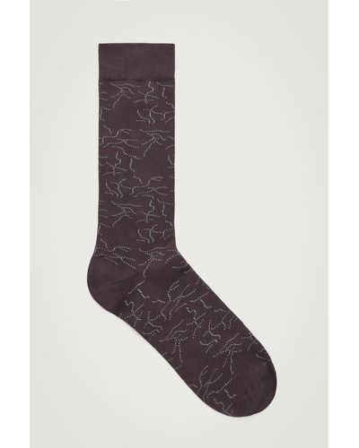 COS Printed Socks - Brown