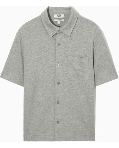 COS Short-sleeved Jersey Shirt - Grey