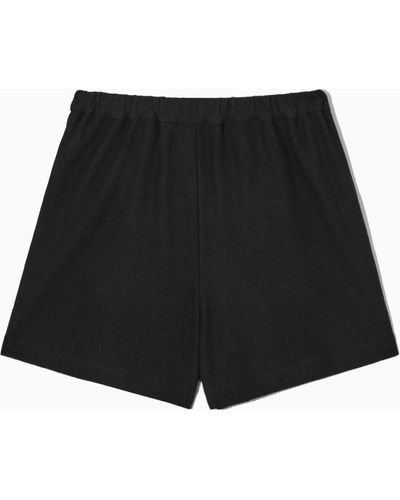 COS Bouclé Shorts - Black