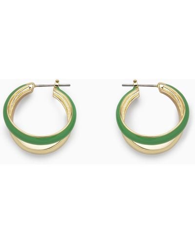 COS Layered Hoop Earrings - Green