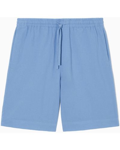 COS Lightweight Crepe Board Shorts - Blue
