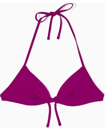 COS Underwired Triangle Bikini Top - Purple