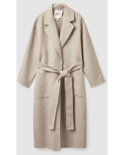 COS Belted Wrap Coat - Natural