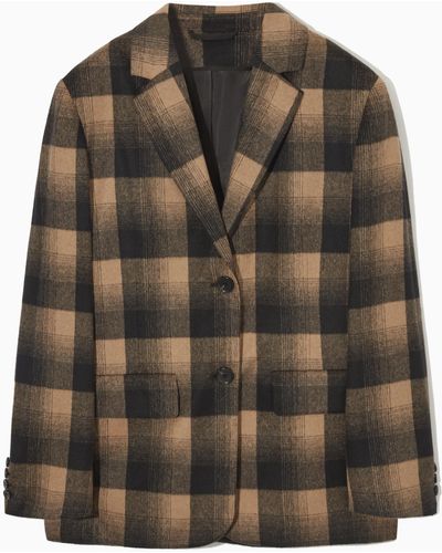 COS Oversized Wool Blazer - Brown