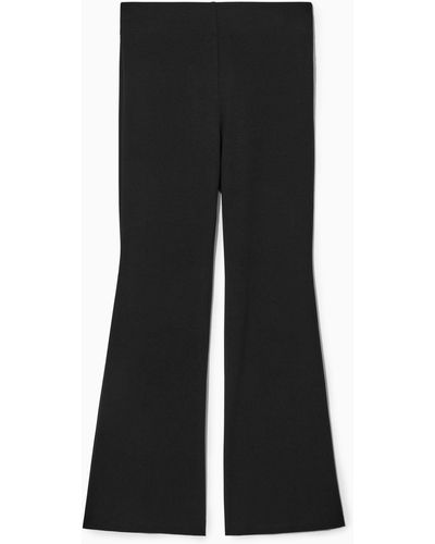 COS Kick-flare Jersey Trousers - Black